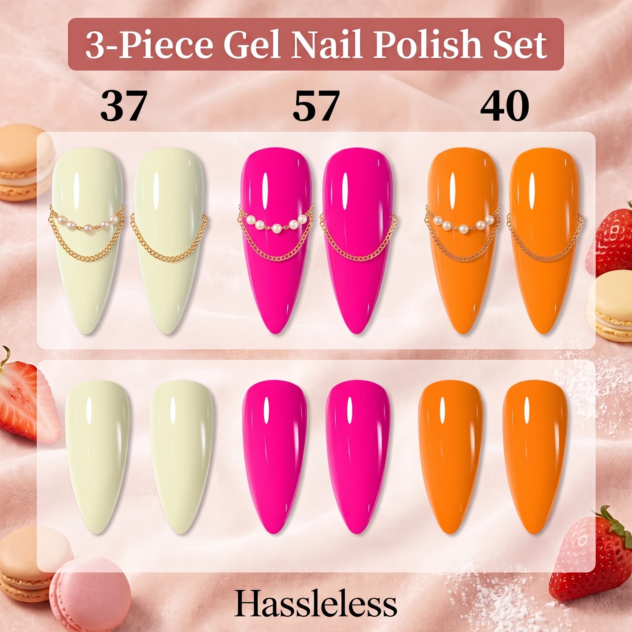 Set de 3 esmaltes de uñas en g - Nail Art Orange reseña y precio