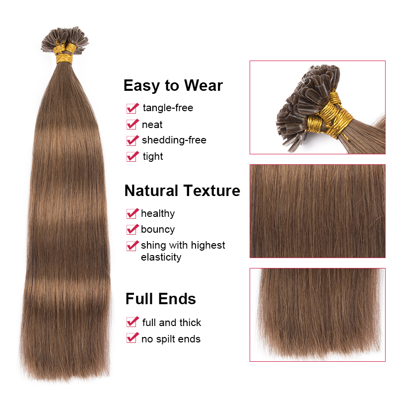 Extensión de cabello UTip de u - Nail Art Ombre reseña y precio