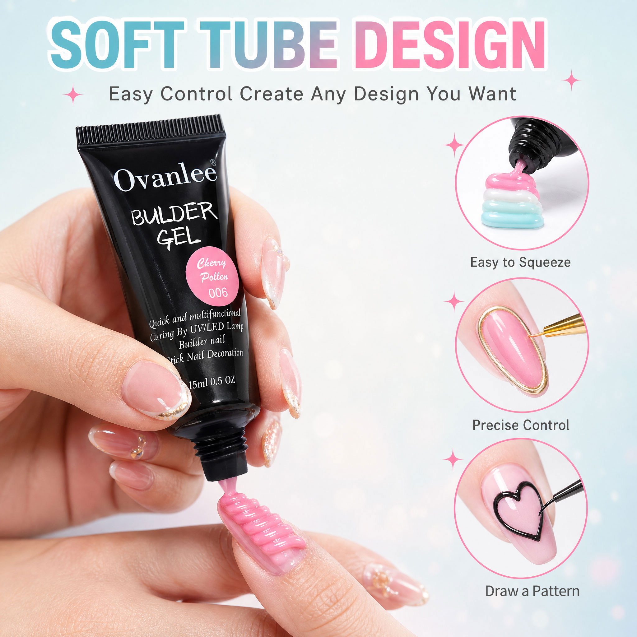 Kit de Gel Constructor 3 en 1  - Nail Art Ombre reseña y precio