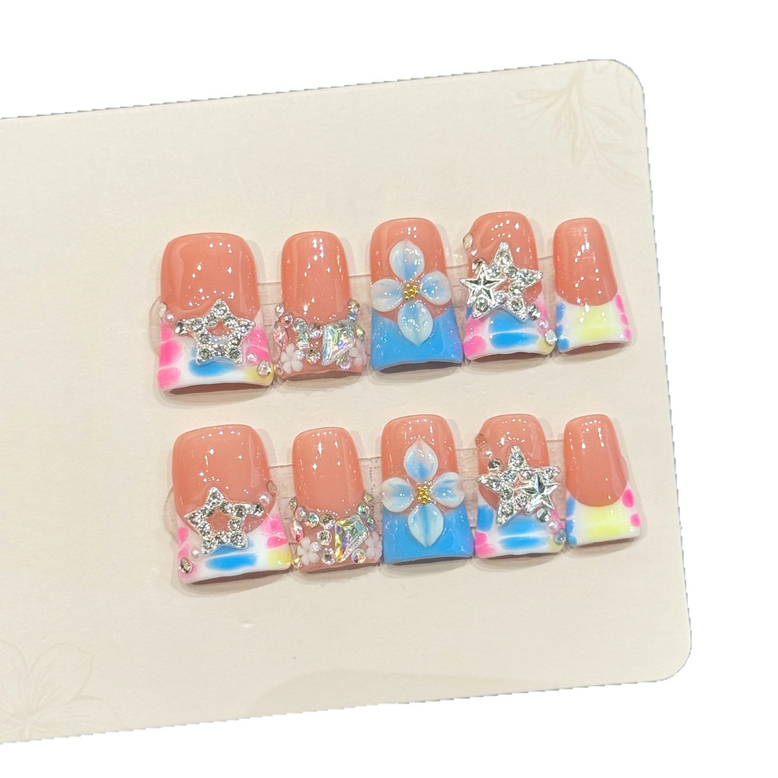 10 Uds. de Uñas Postizas de Lu - Nail Art Press On reseña y precio