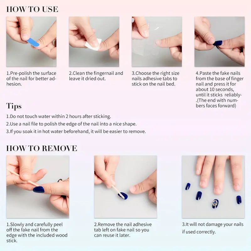 10 Uds. de Uñas Postizas de Lu - Nail Art Press On reseña y precio
