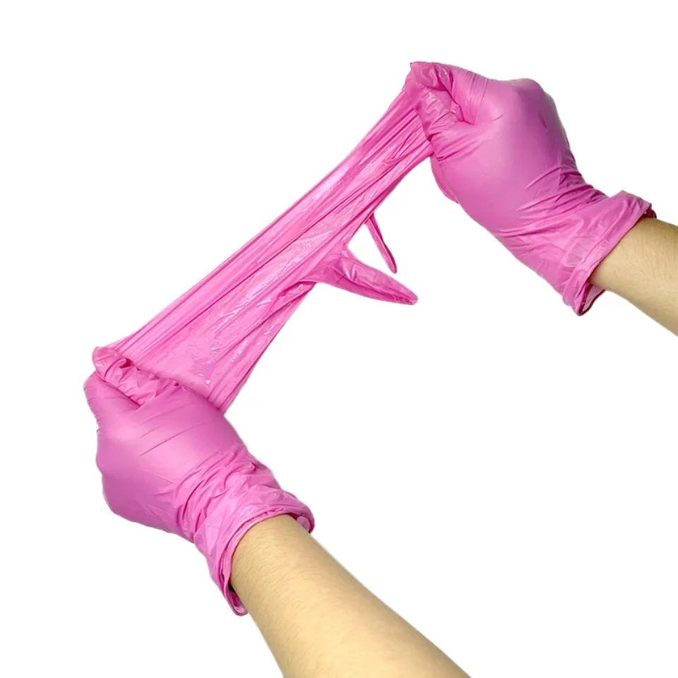 50 pares de guantes de nitrilo - Nail Art Pink reseña y precio