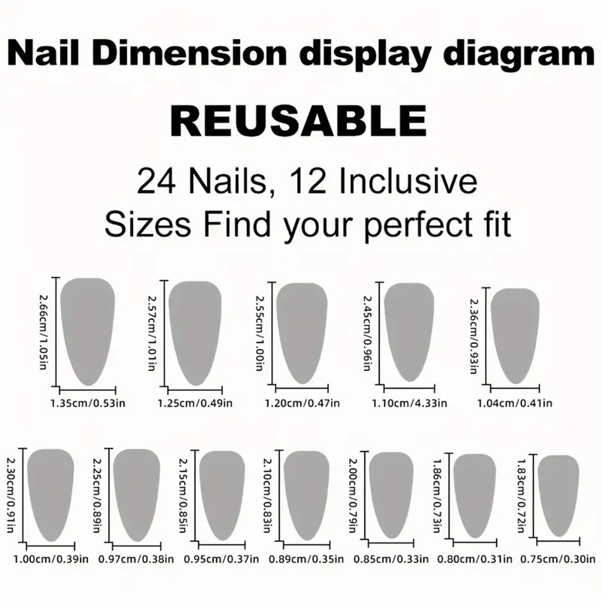 24 Uñas Postizas Medianas Alme - Nail Art Press On reseña y precio