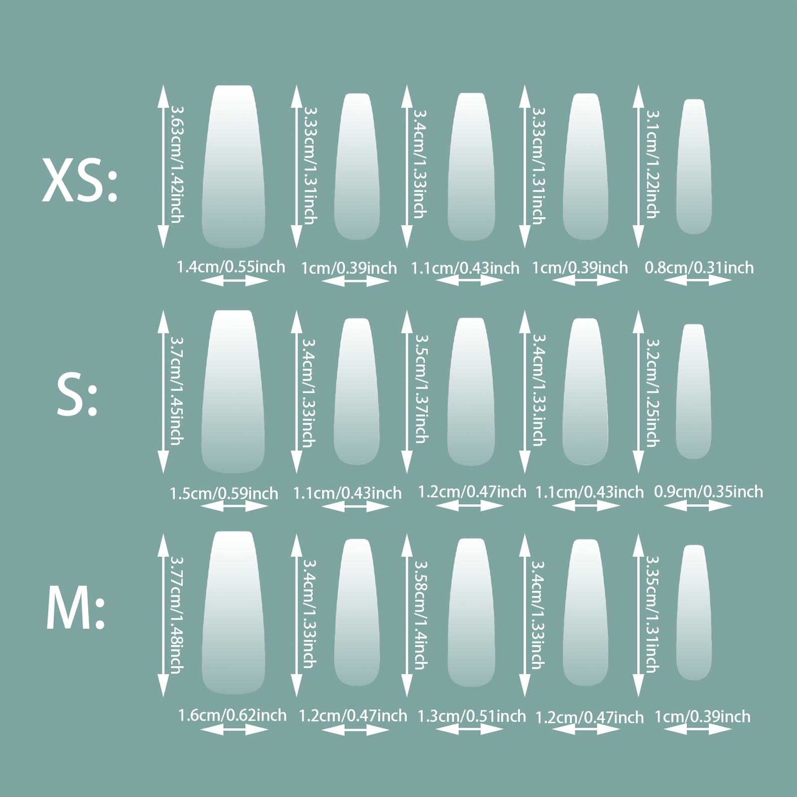 Uñas postizas con diseño degra - Nail Art Press On reseña y precio