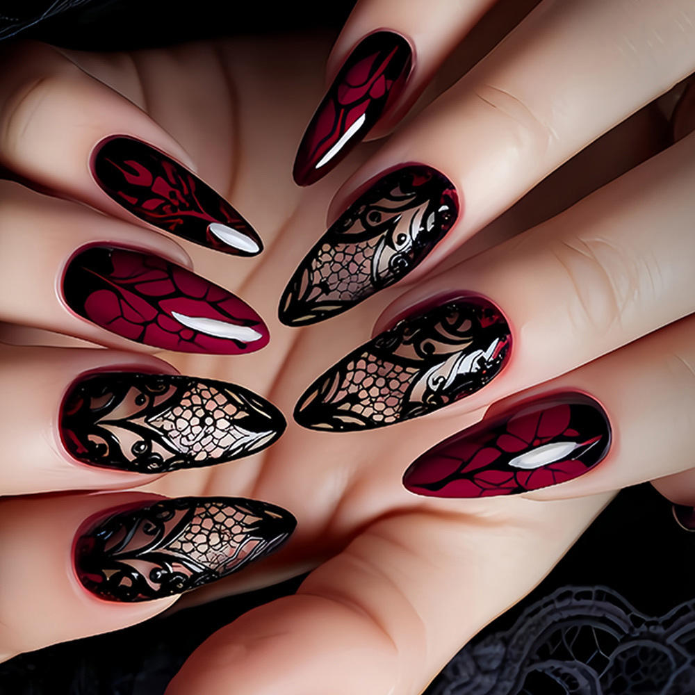 Uñas postizas medianas para mu - Nail Art Press On reseña y precio