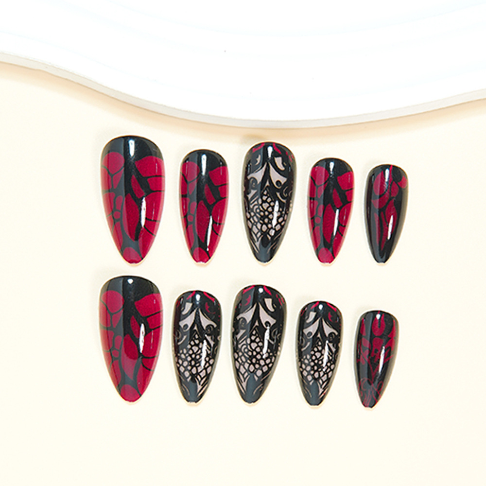 Uñas postizas medianas para mu - Nail Art Press On reseña y precio