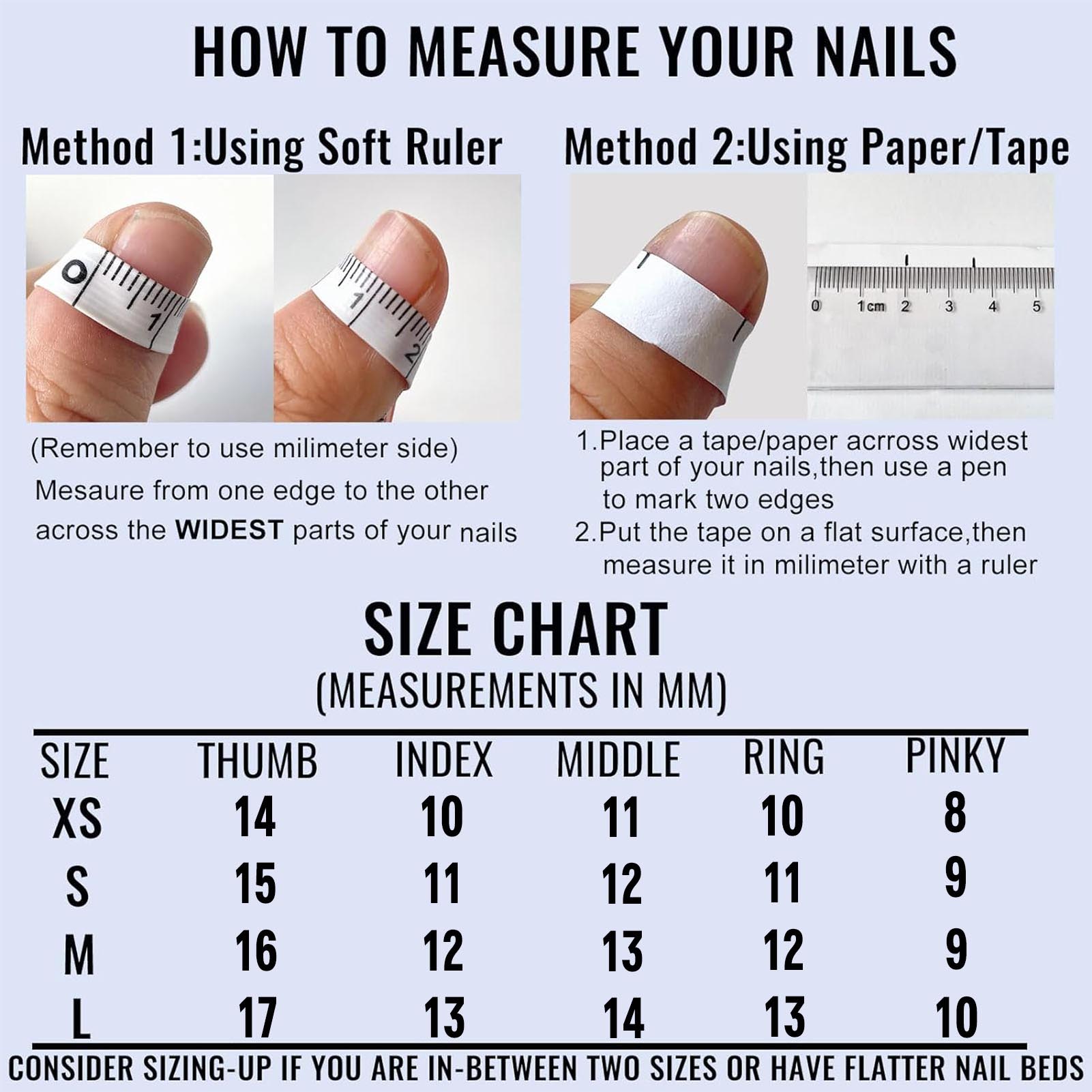Uñas postizas hechas a mano pa - Nail Art Press On reseña y precio